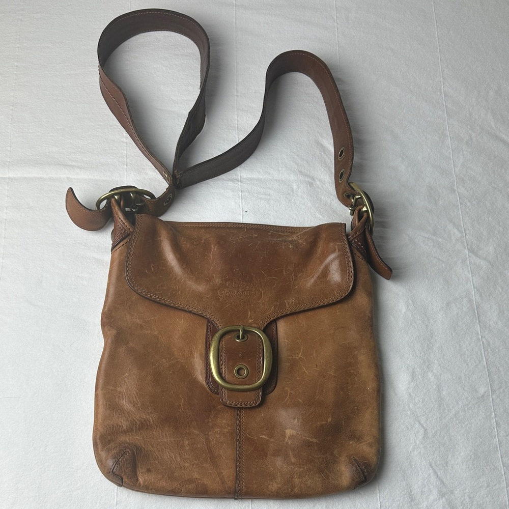Coach Tan Leather Crossbody Bag